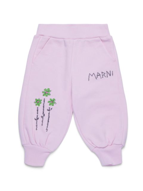 Marni Kids floral-print track pants