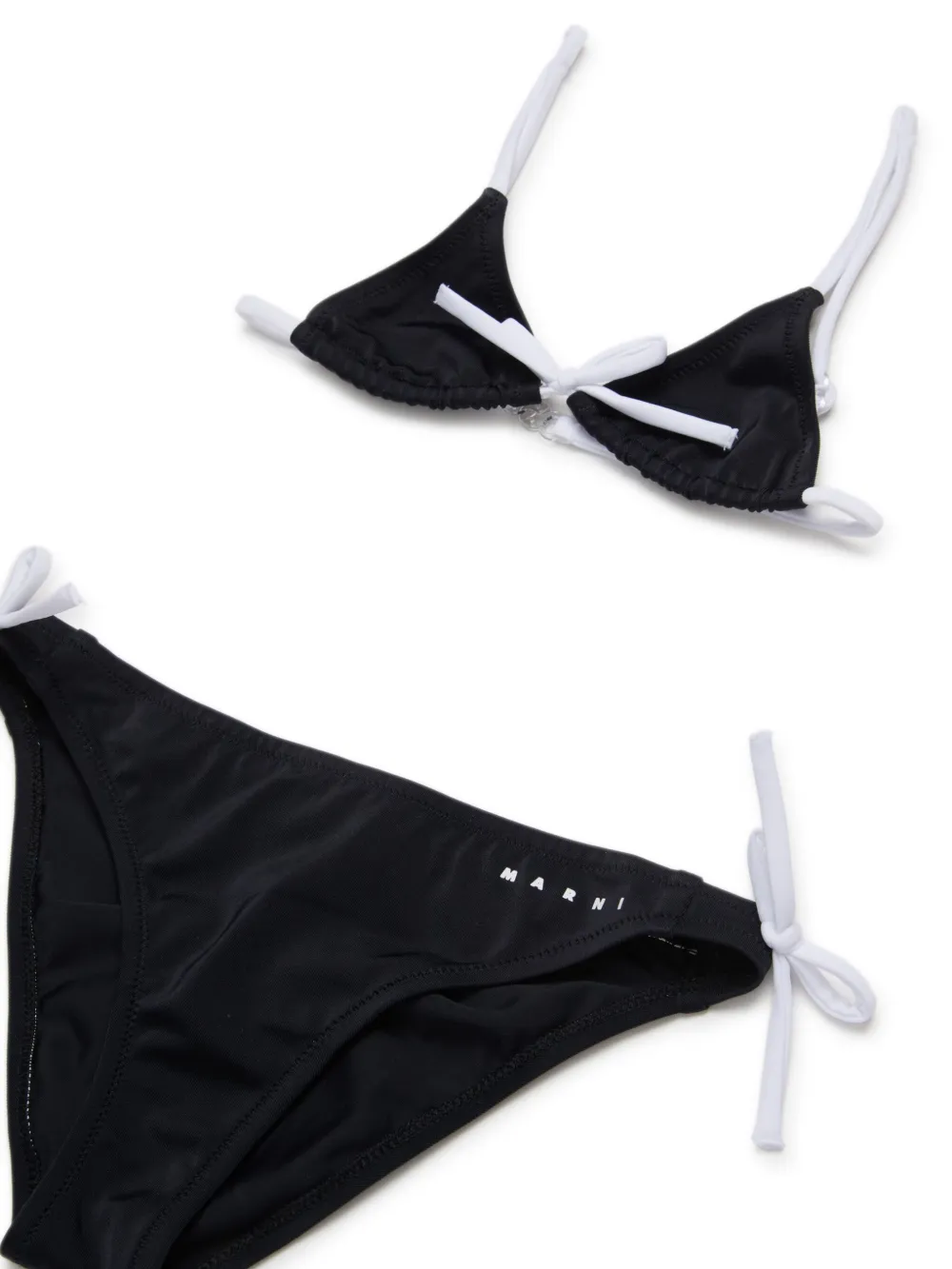 Marni Kids Bikini met logoprint Zwart