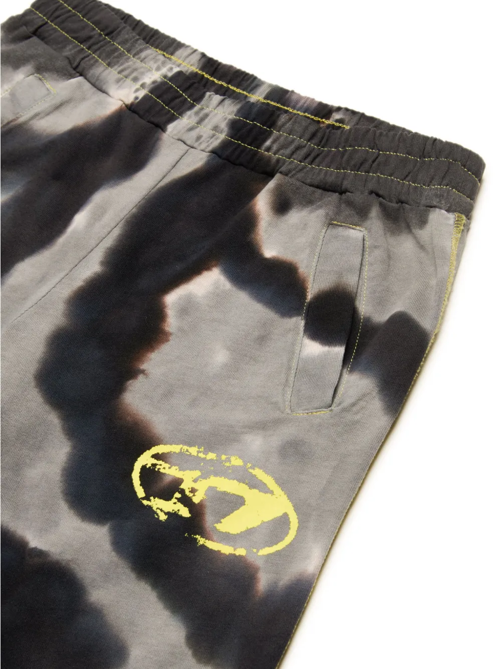 Diesel Kids Shorts met tie-dye print Grijs