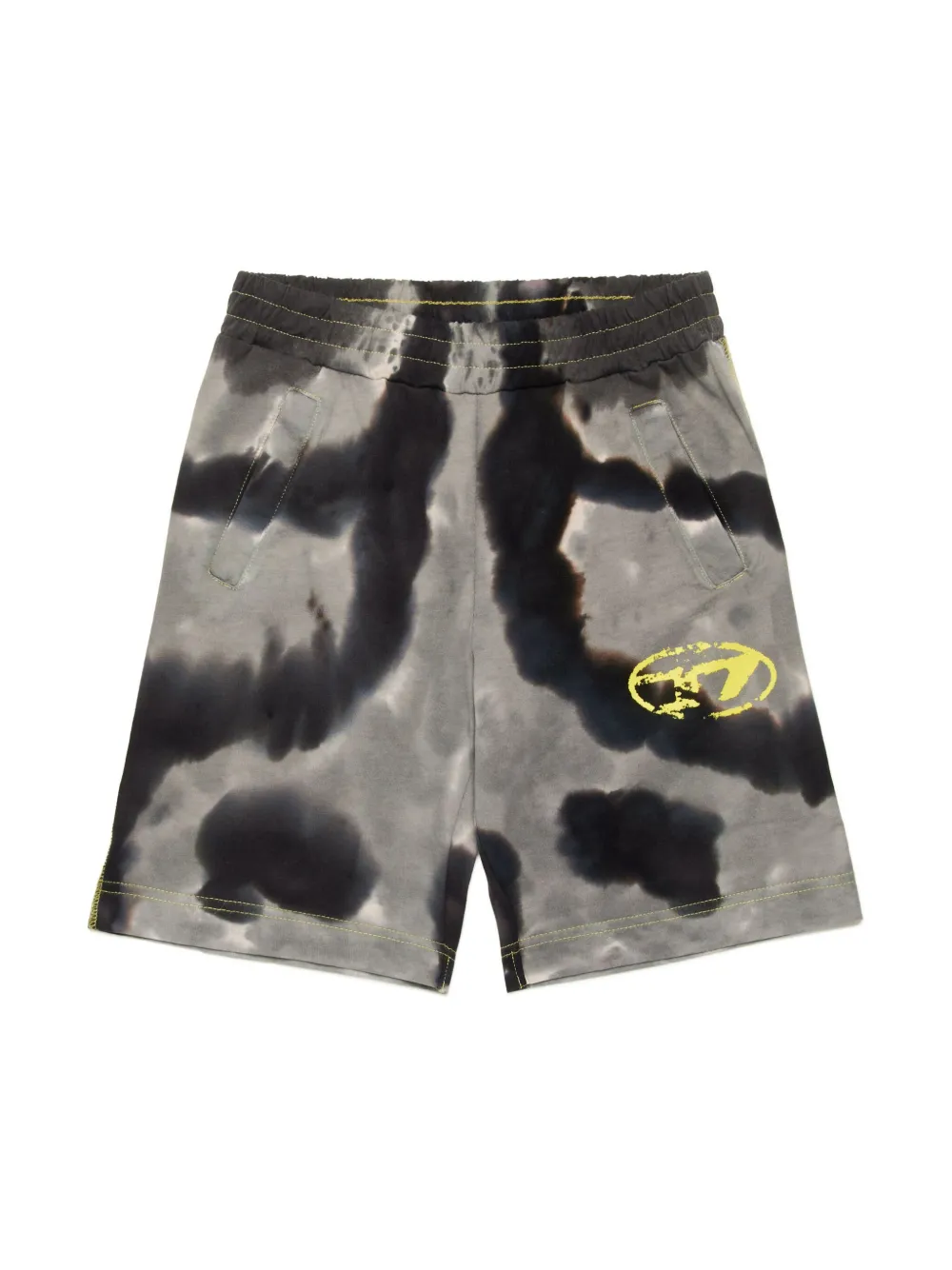 Diesel Kids Shorts met tie-dye print Grijs