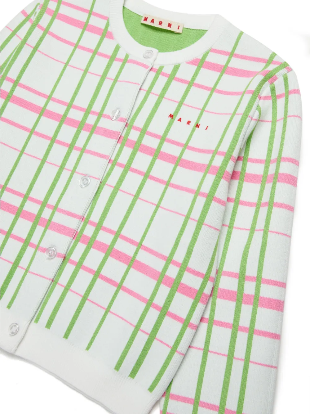 Marni Kids Geruit vest Wit