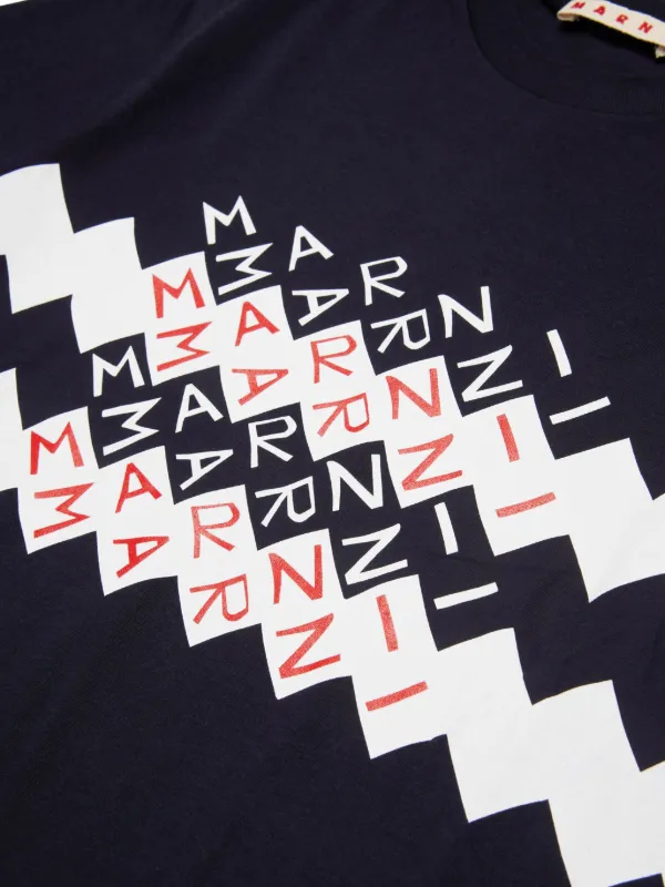 Marni Kids logo-print T-shirt | Black | FARFETCH