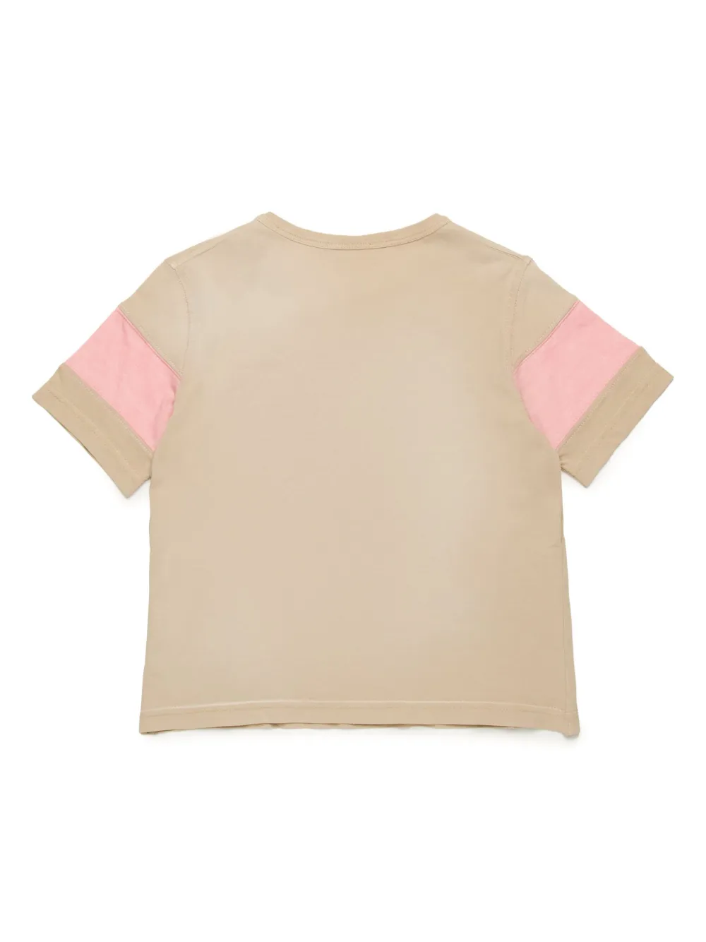 Diesel Kids T-shirt met geborduurd logo - Beige