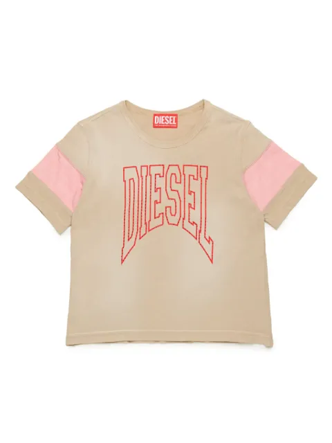 Diesel Kids logo-embroidered T-shirt