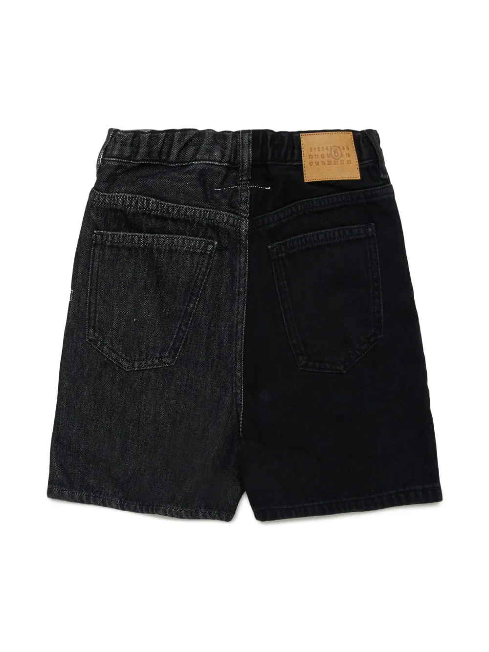 MM6 Maison Margiela Kids Shorts met vlakken - Zwart