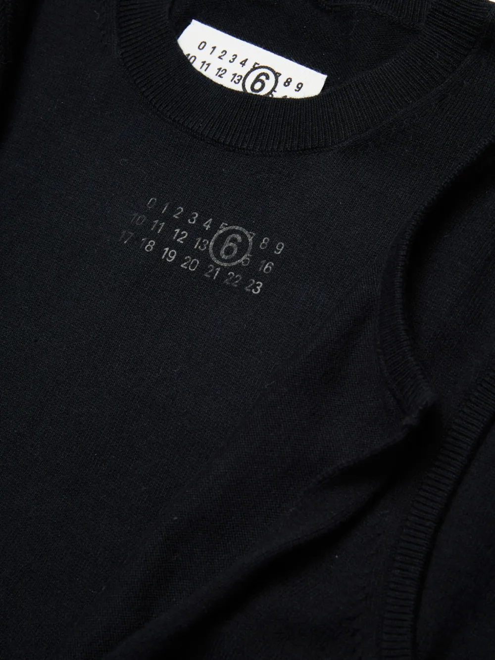 MM6 Maison Margiela Kids T-shirt met vlakken Zwart