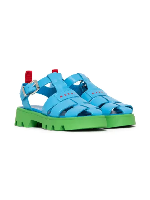 Marni Kids 피셔맨 레더 샌들