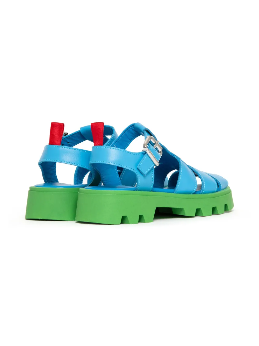 Marni Kids fisherman leather sandals Blue