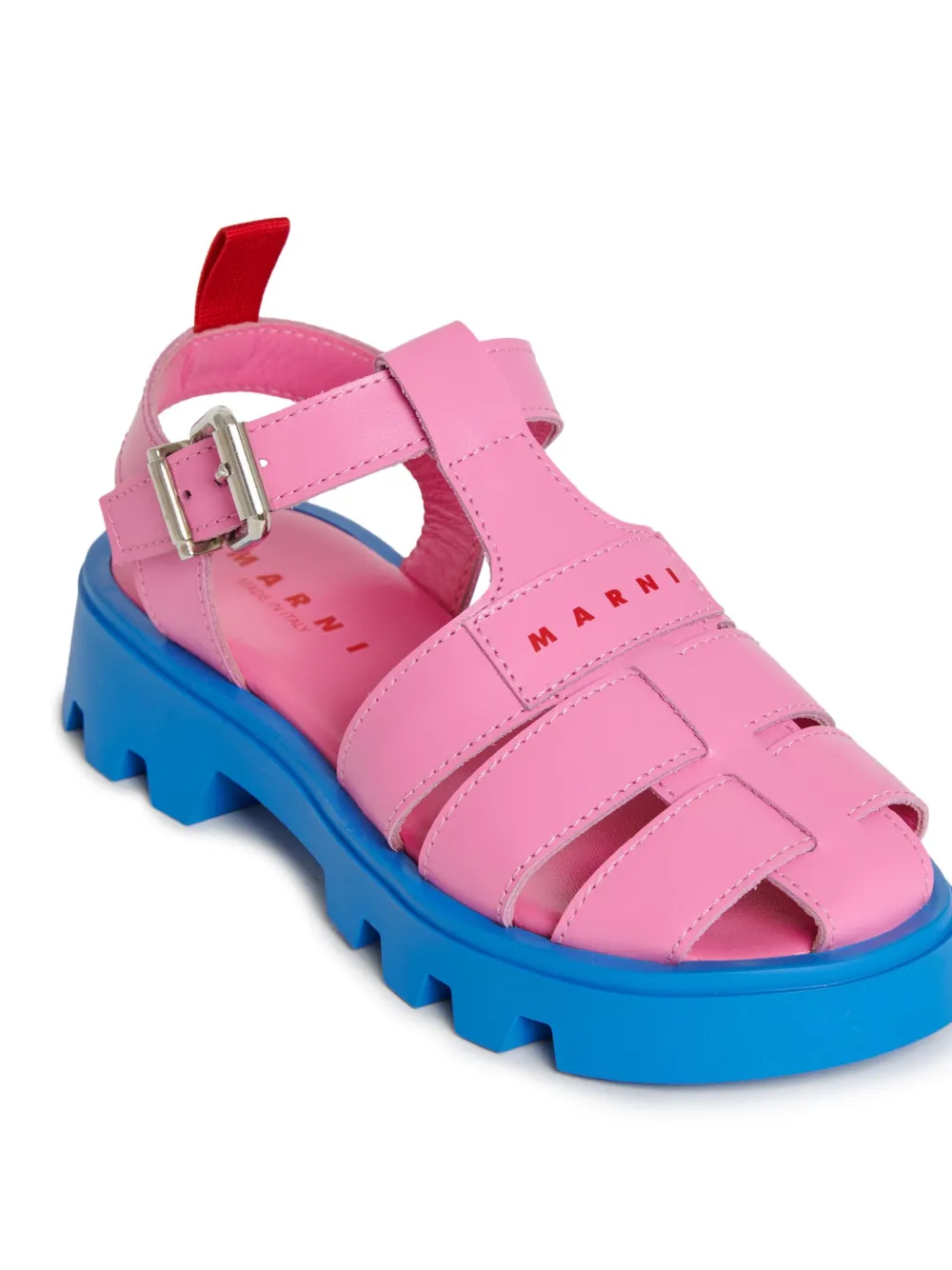 Marni Kids logo-print sandals Pink