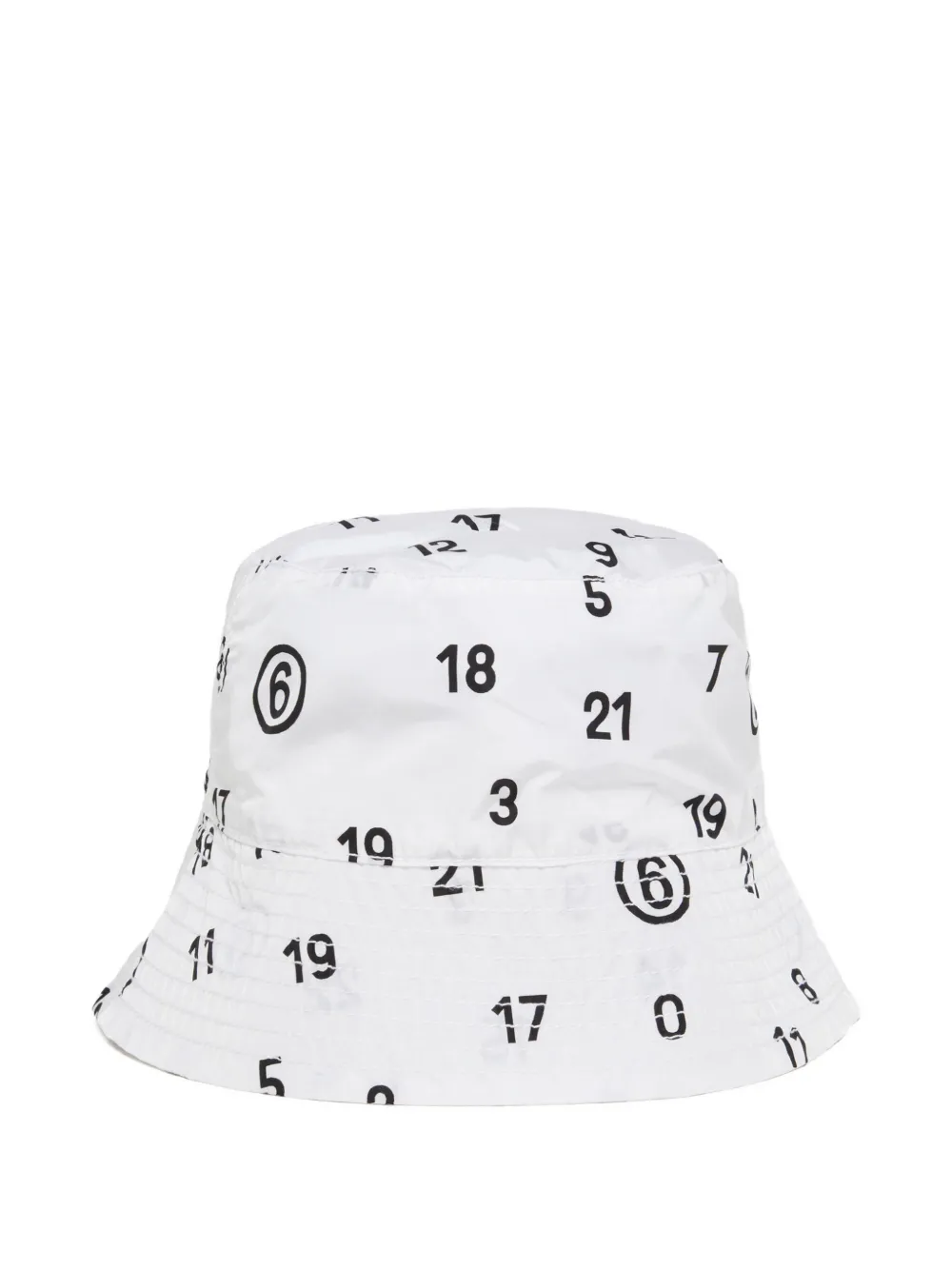 MM6 Maison Margiela Kids ナンバーモチーフ ハット - ホワイト MM6 Maison Margiela Kids ナンバーモチーフ ハット - ホワイト