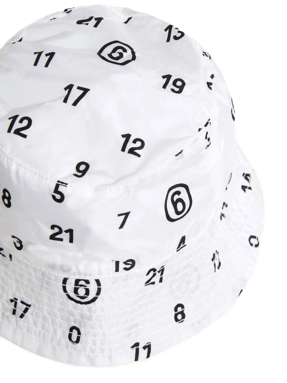 MM6 Maison Margiela Kids Hoed met Numbers-patroon Wit