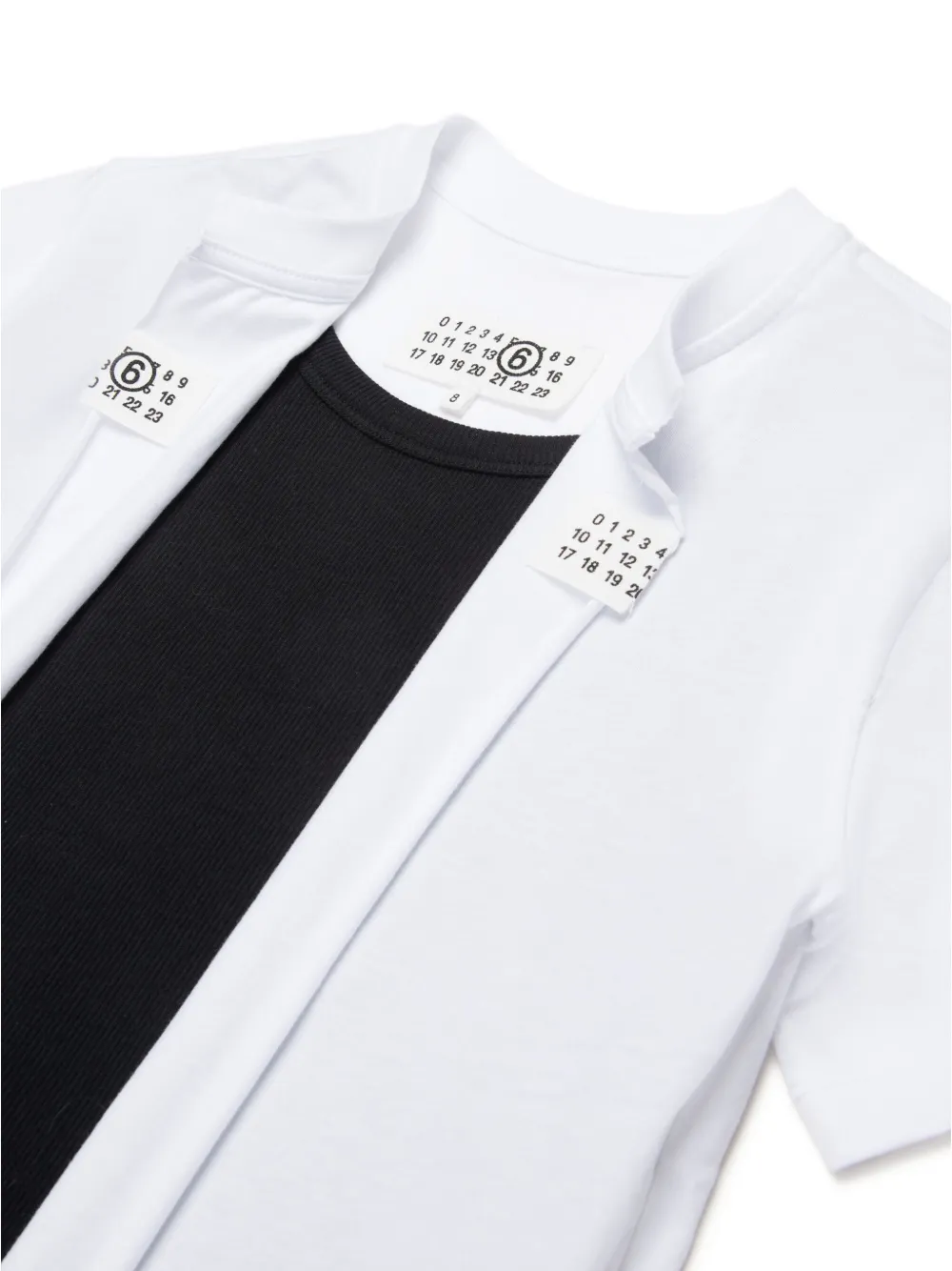 MM6 Maison Margiela Kids Gelaagd T-shirt Wit