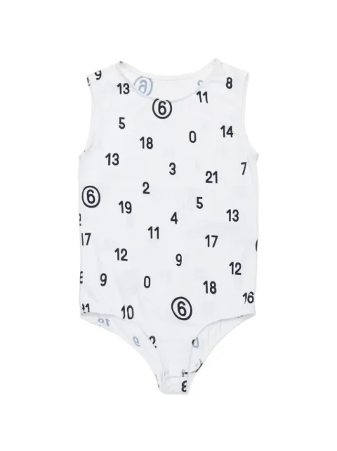 MM6 Maison Margiela Kids logo-print bodysuit