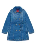MAX&Co. Kids double-breasted denim coat - Blue