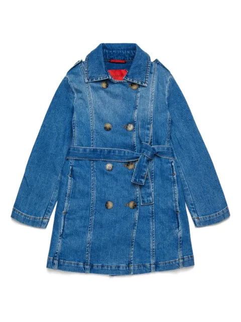 MAX&Co. Kids abrigo de mezclilla con doble botonadura