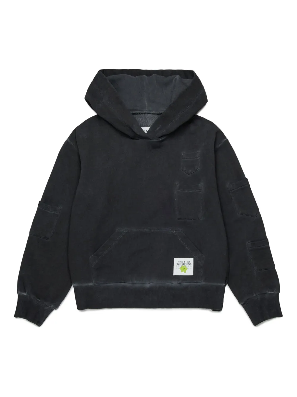 MM6 Maison Margiela Kids Happy Star hoodie Zwart