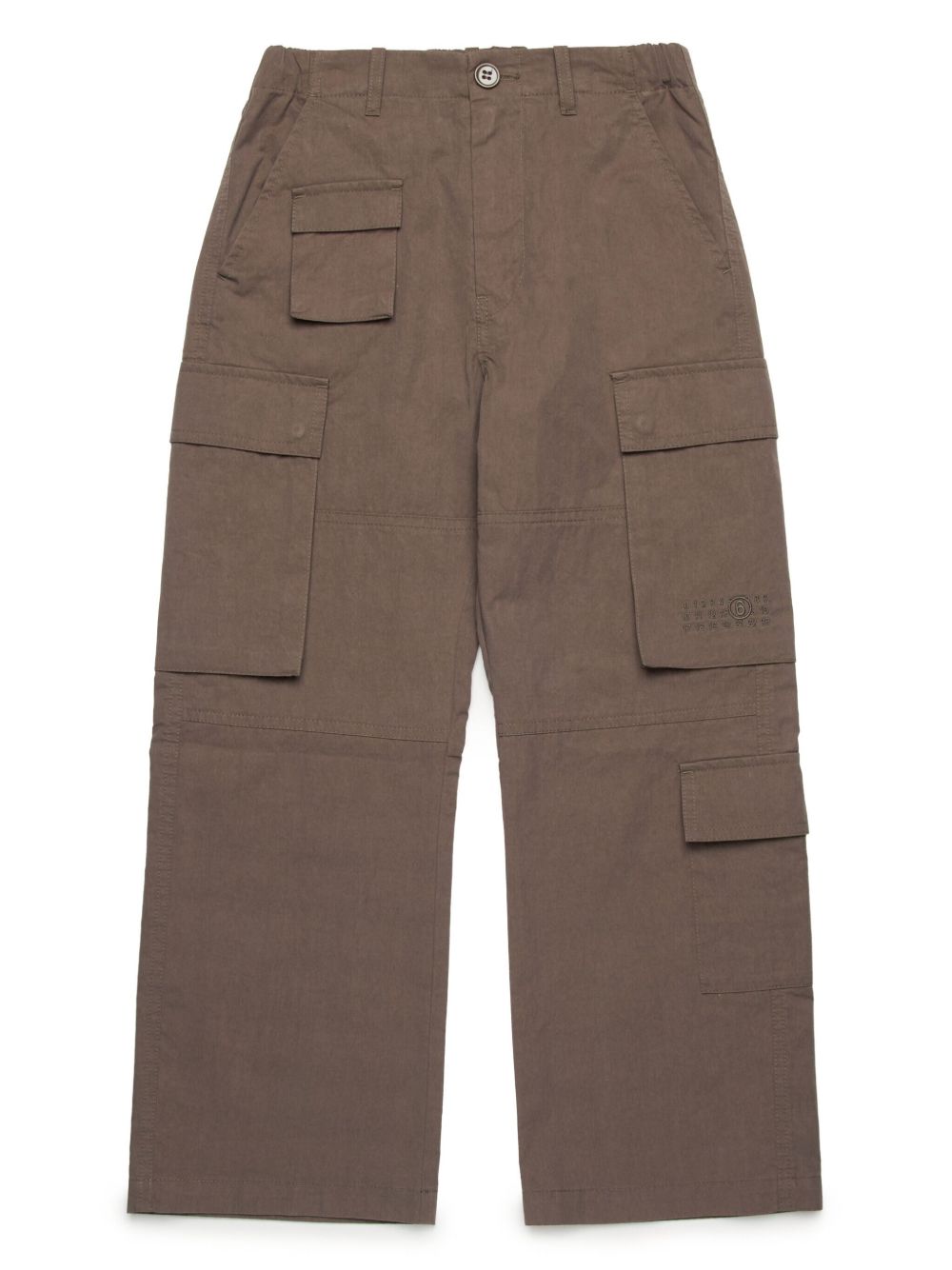 MM6 Maison Margiela Kids wide-leg cargo trousers - Brown