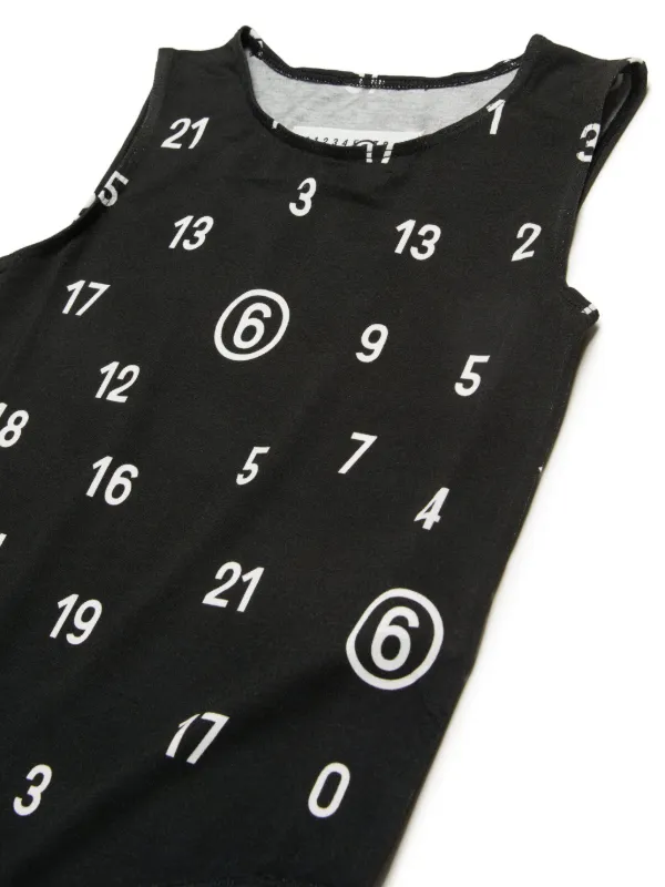 MM6 Maison Margiela Kids numbers-print Bodysuit | Black