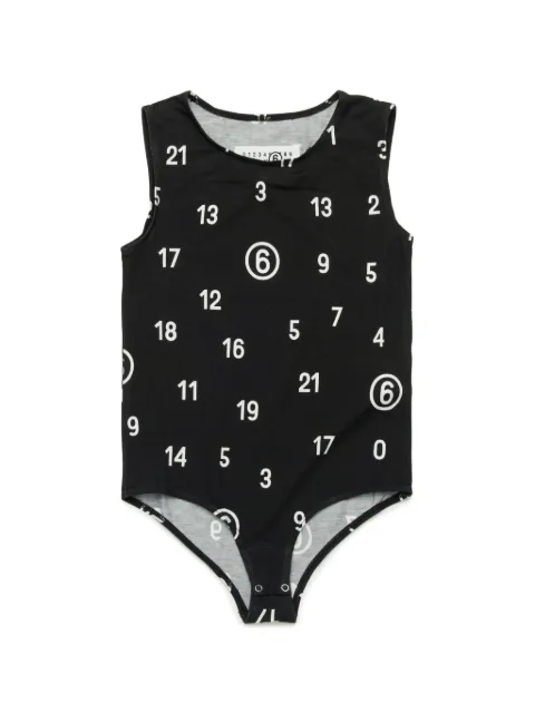 MM6 Maison Margiela Kids numbers-print bodysuit
