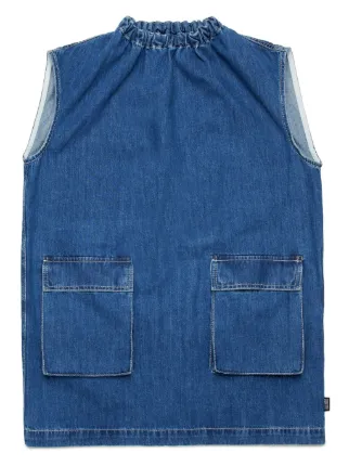 MM6 Maison Margiela デニムワンピース ロゴ刻印ボタン M MM6 Maison Margiela デニムワンピース ロゴ刻印ボタン M