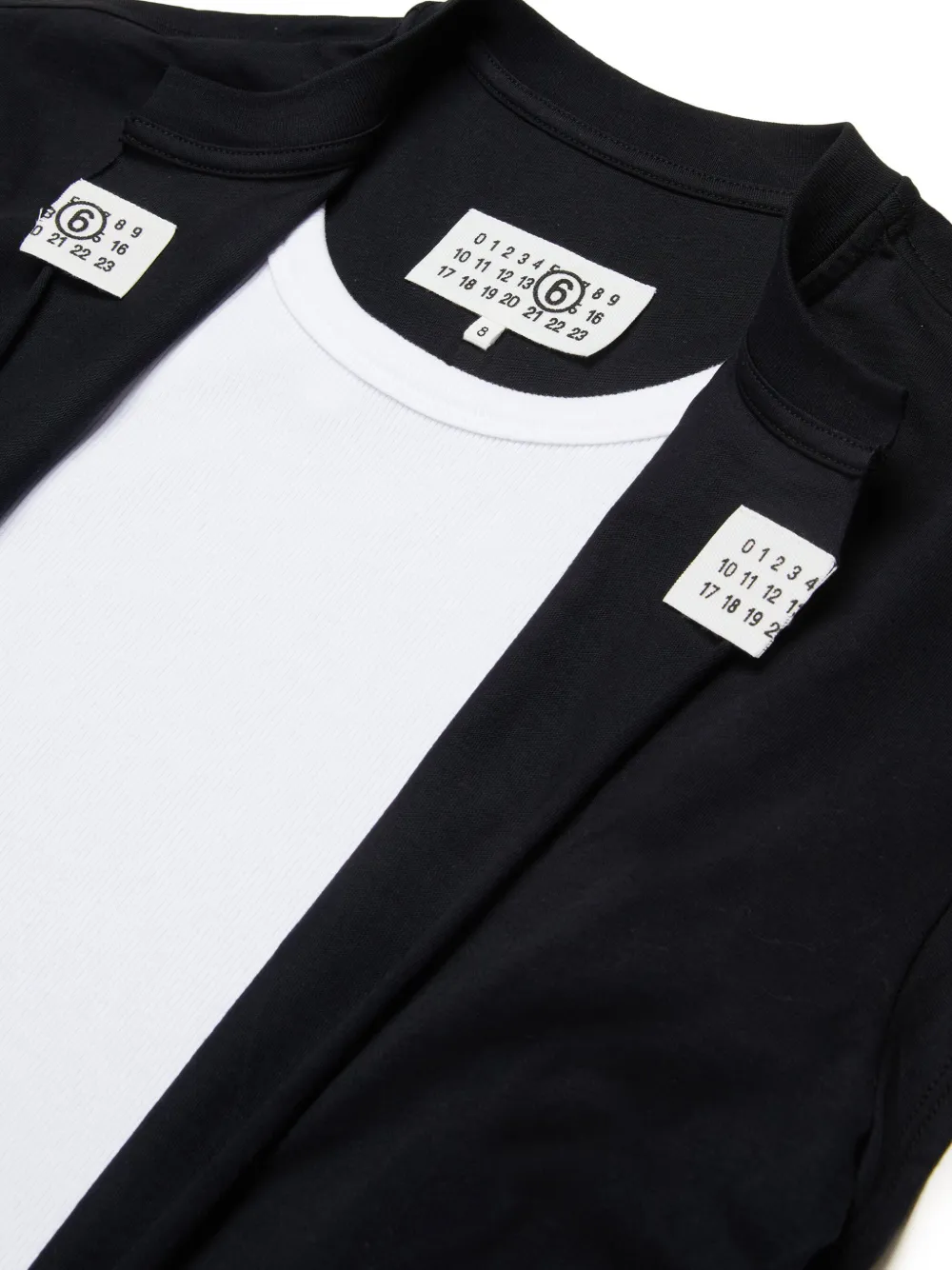 MM6 Maison Margiela Kids Asymmetrische jurk met vlakken Zwart