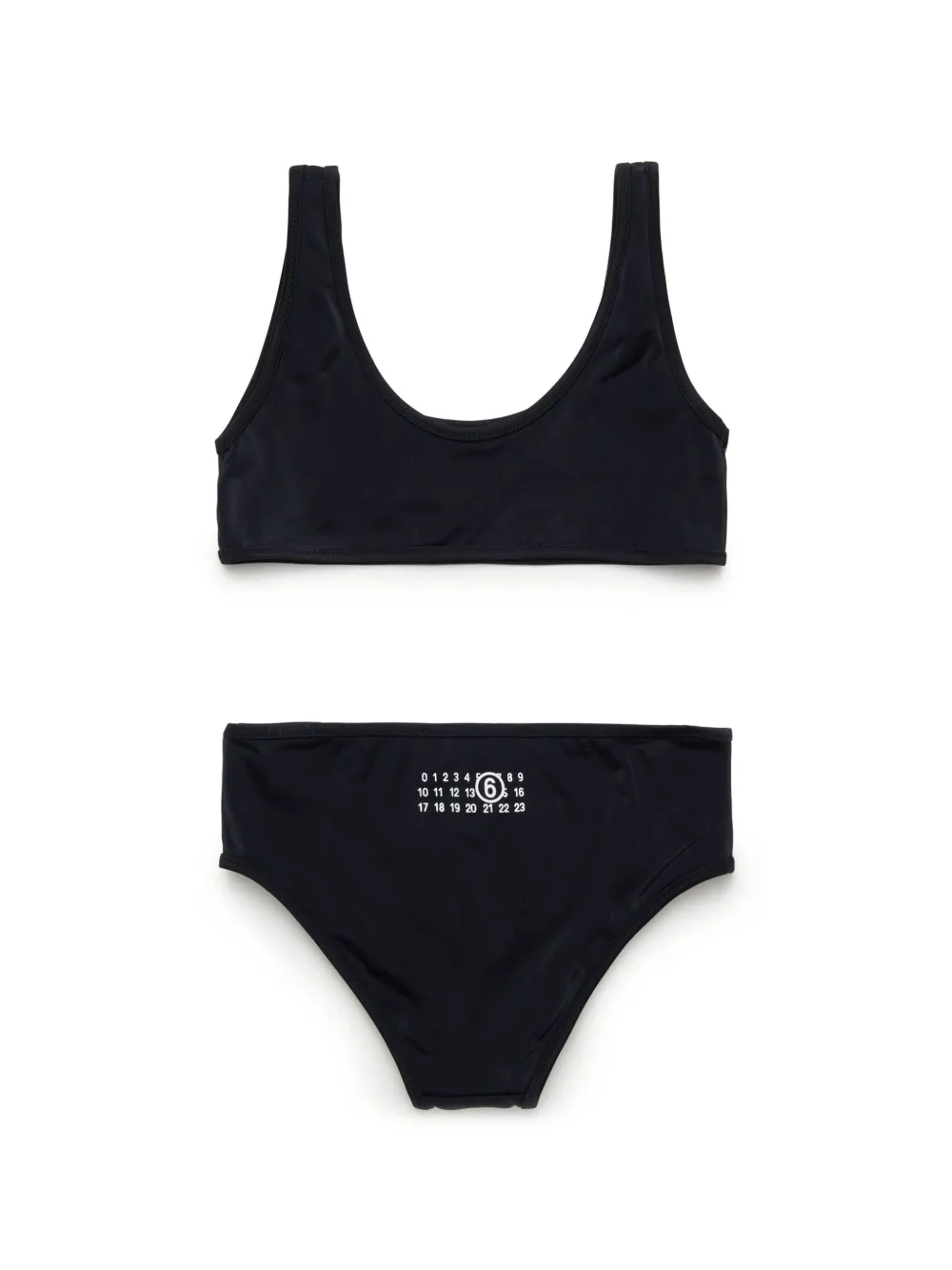 MM6 Maison Margiela Kids Bikini met logoprint - Zwart