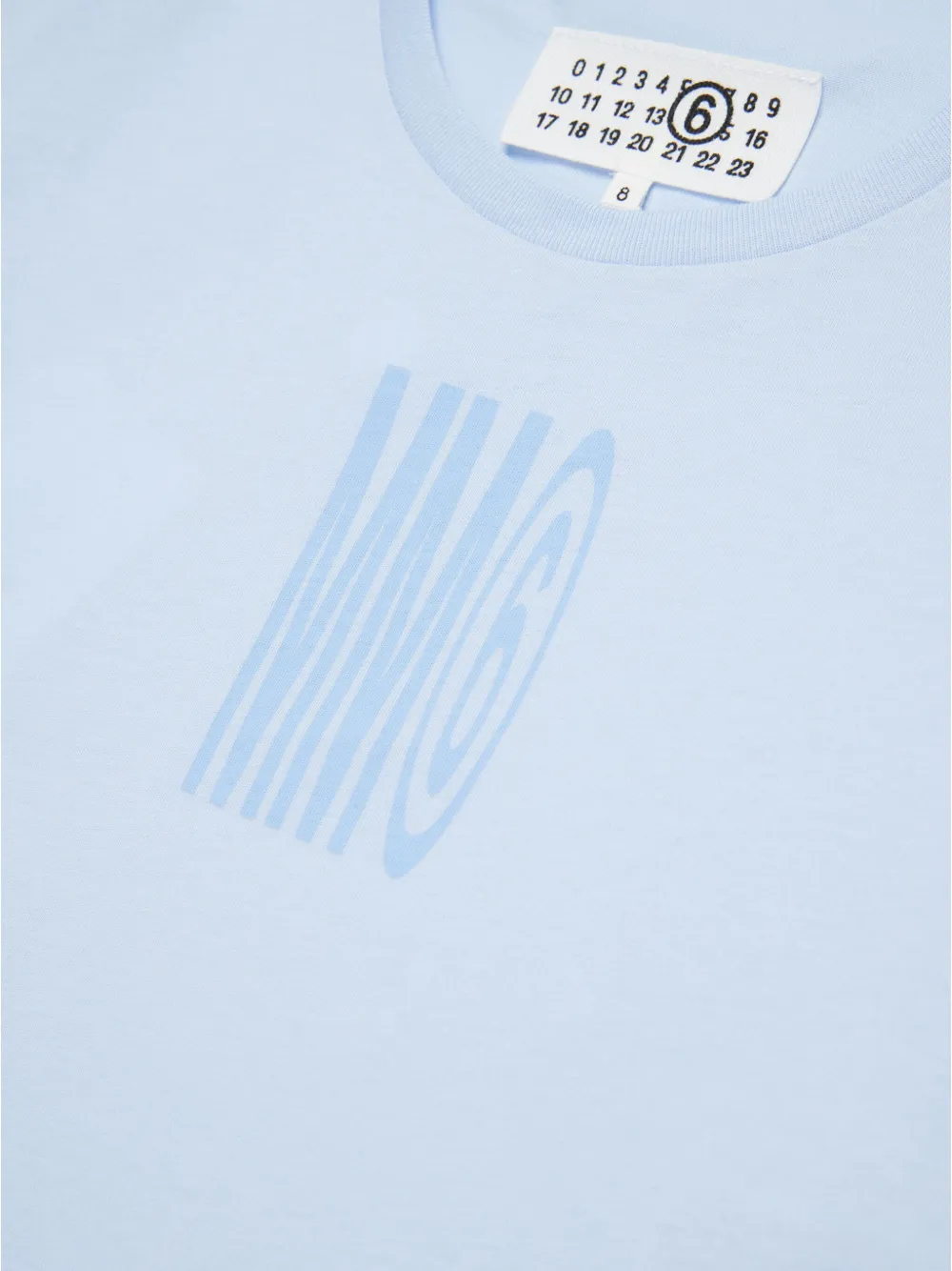 MM6 Maison Margiela Kids Katoenen T-shirt met logoprint Blauw