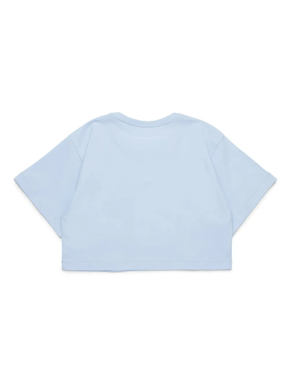 MM6 Maison Margiela Kids Katoenen T-shirt met logoprint - Blauw