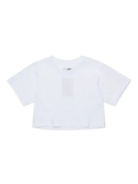 MM6 Maison Margiela Kids تيشيرت قطن بشعار الماركة