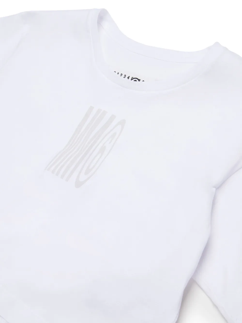MM6 Maison Margiela Kids Katoenen T-shirt met logo Wit