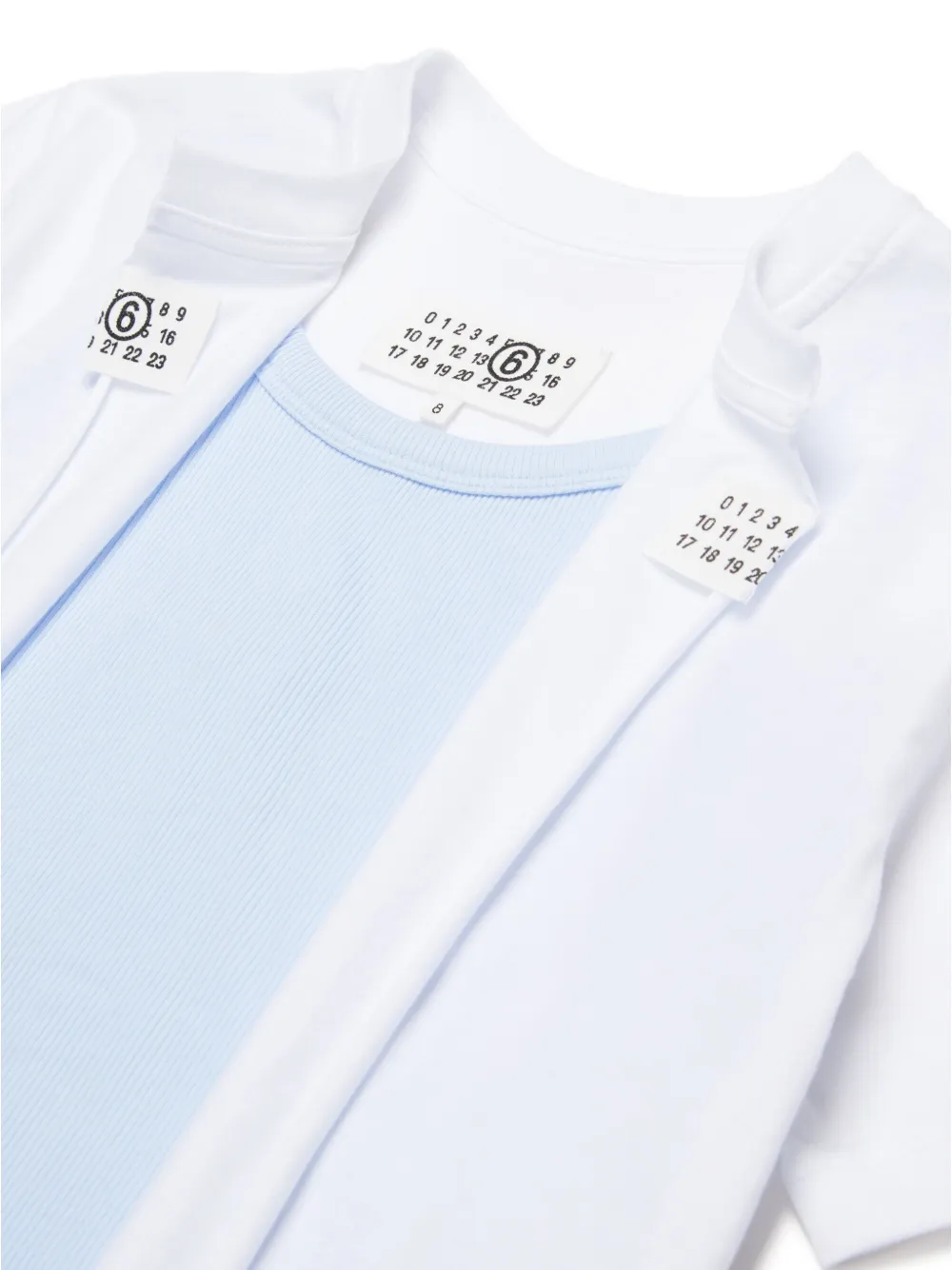 MM6 Maison Margiela Kids Gelaagd T-shirt Wit