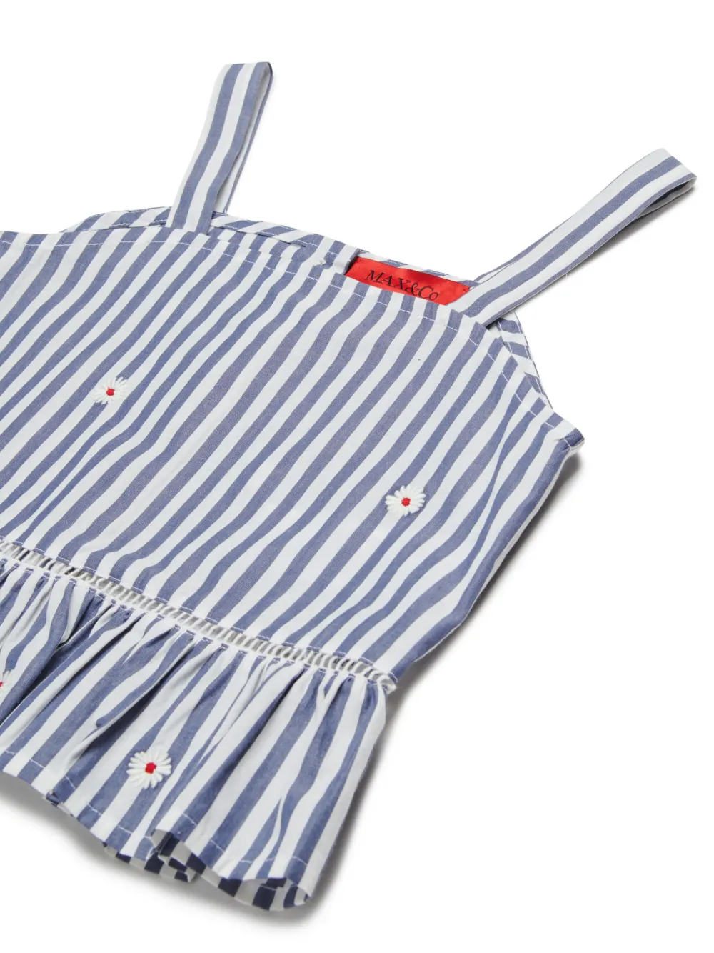 MAX&Co. Kids Gestreepte cropped top Blauw