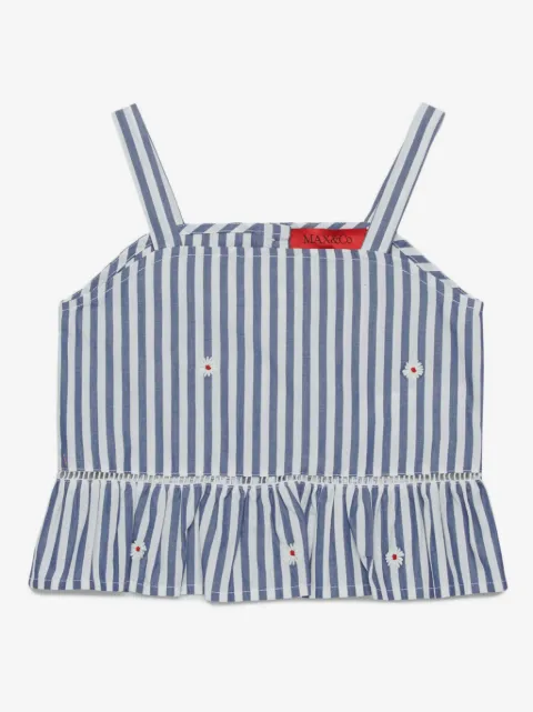 MAX&Co. Kids top corto con rayas estampadas