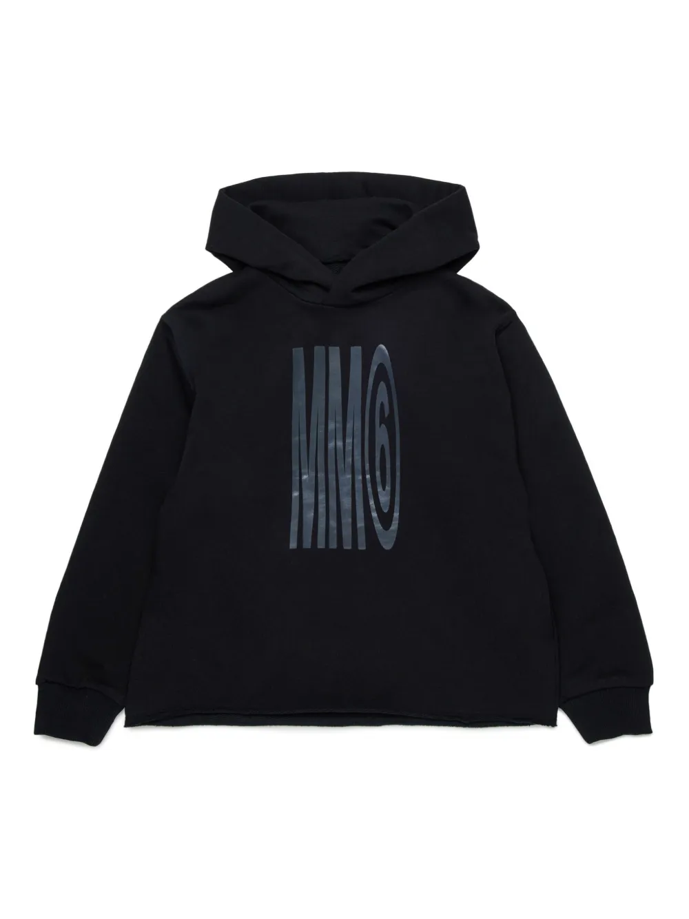 MM6 Maison Margiela Kids Katoenen hoodie met logo Zwart