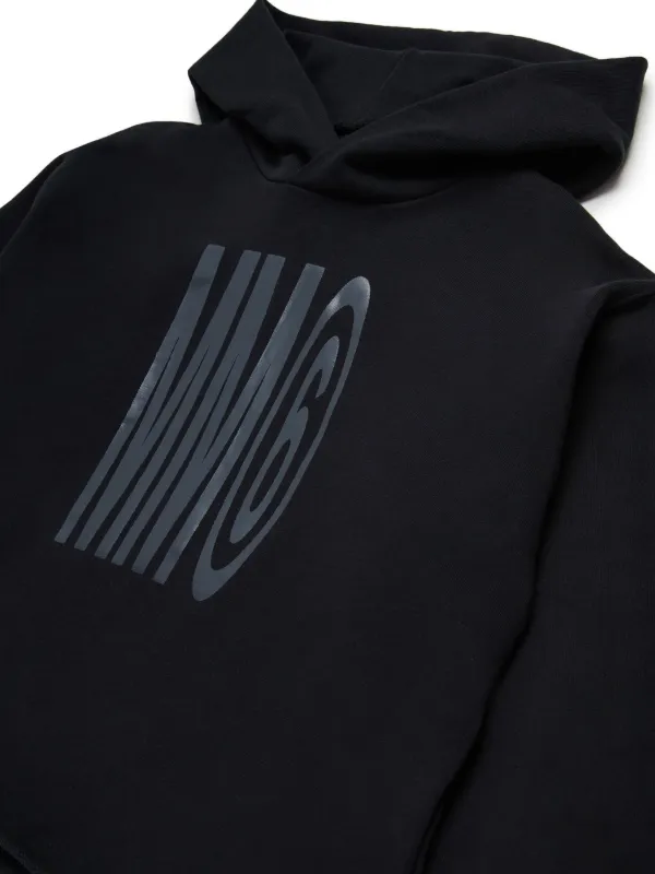 MM6 Maison Margiela Kids ロゴ パーカー | ブラック | FARFETCH JP