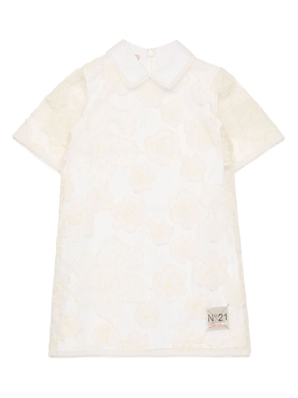 Nº21 Kids jacquard dress - Neutrals