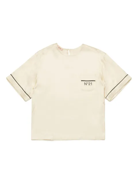 Nº21 Kids Camiseta com estampa de logo