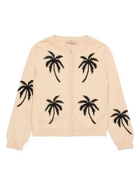 Nº21 Kids palm trees cardigan