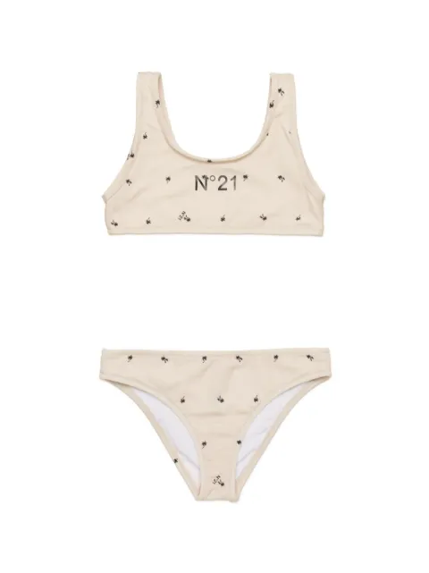 Nº21 Kids palm tree-print bikini