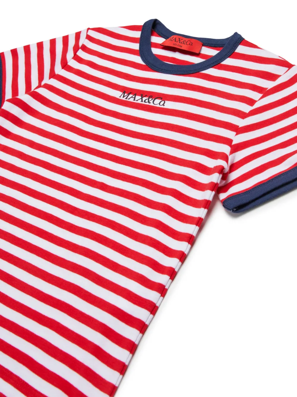 Max & Co Striped T-shirt In Red