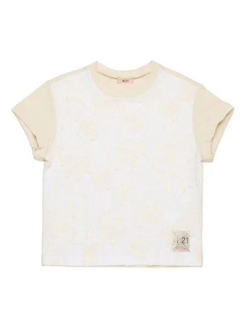 Nº21 Kids floral-lace T-shirt