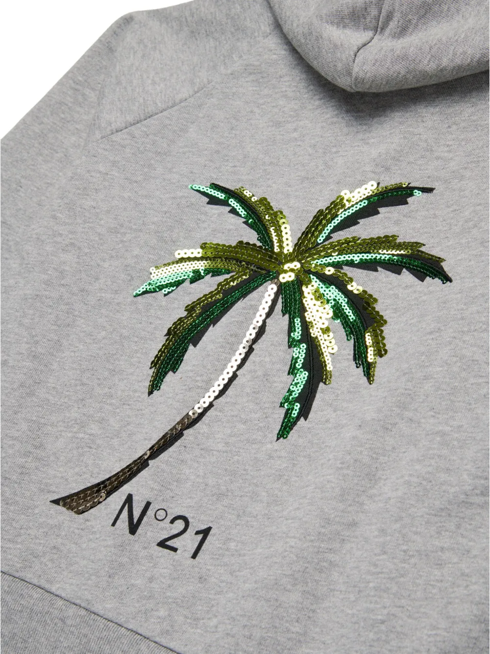 N°21 Hoodie Mit Pailletten In Grau
