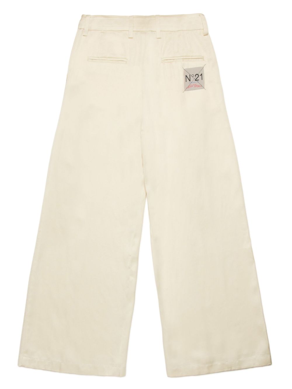 Nº21 Kids pleated trousers - White