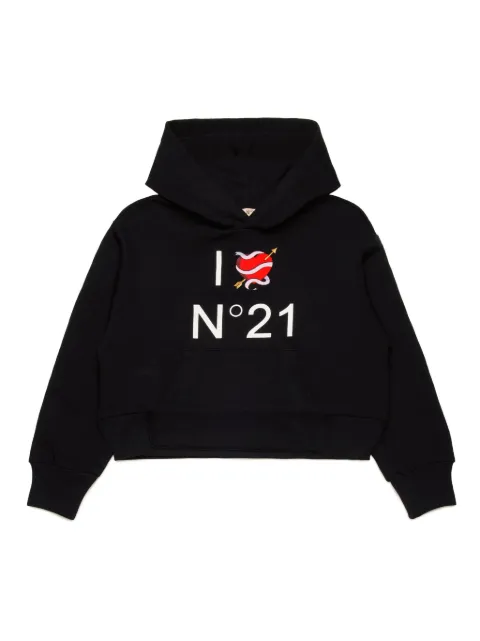 Nº21 Kids logo-print hoodie