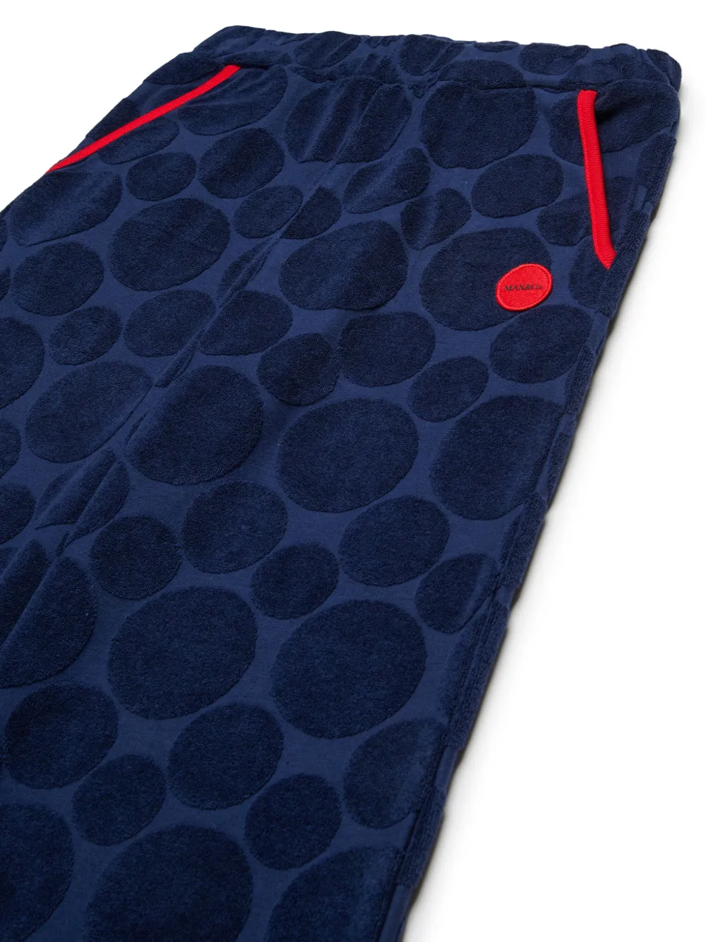 MAX&Co. Kids Broek met stippen en wijde pijpen Blauw