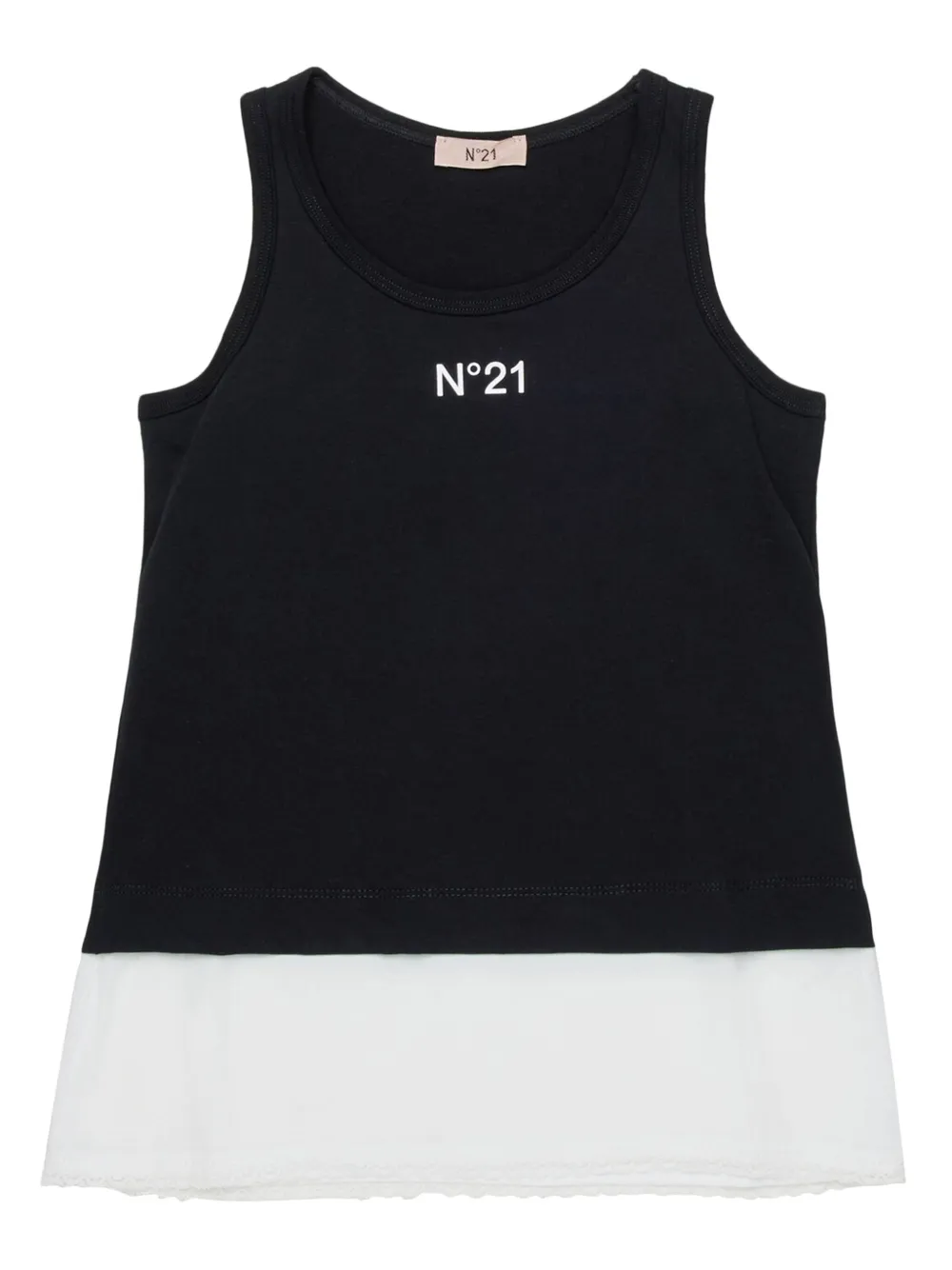 Nº21 Kids Tanktop met logoprint Zwart