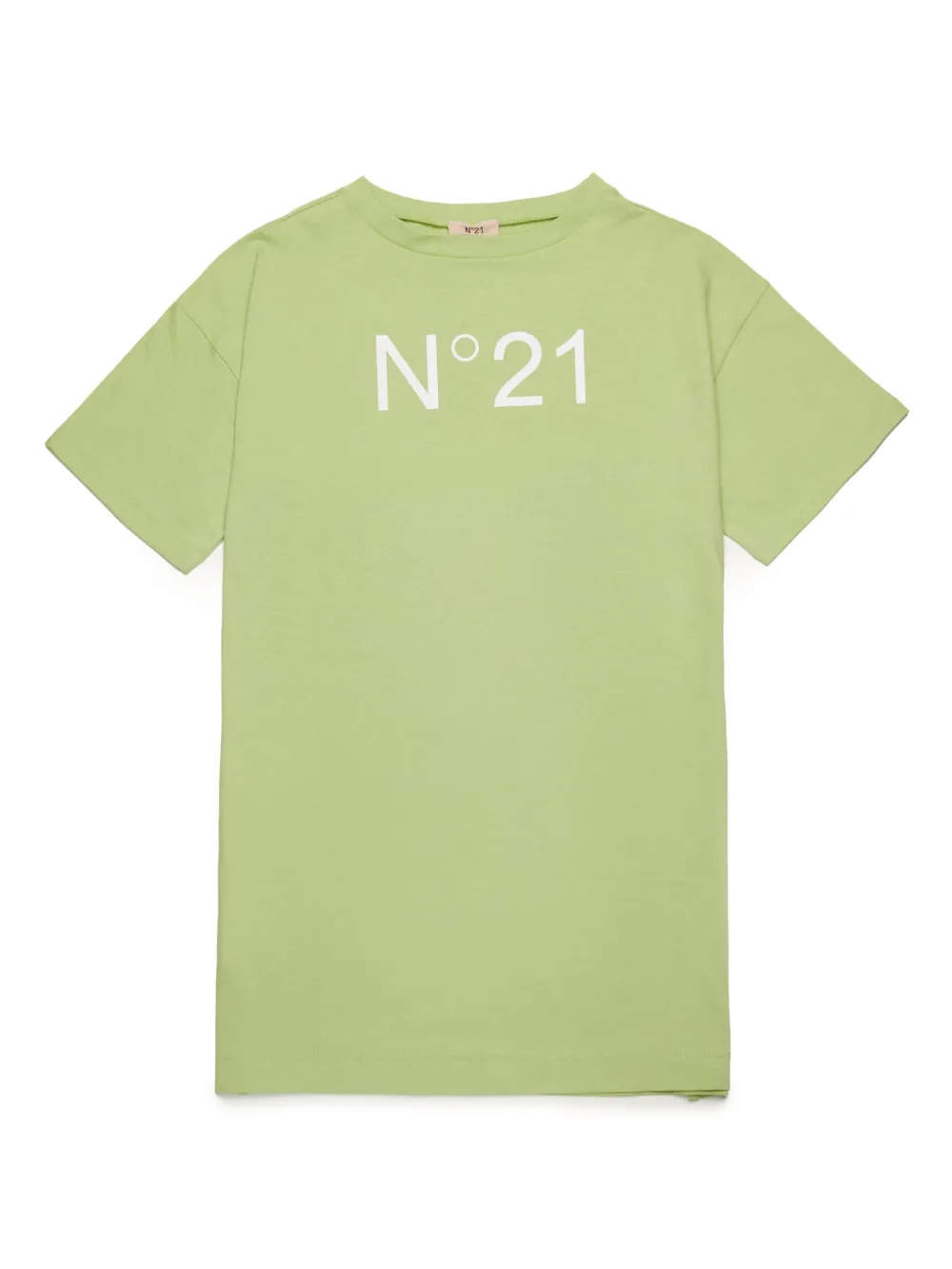 Nº21 Kids T-shirtjurk met logoprint Groen