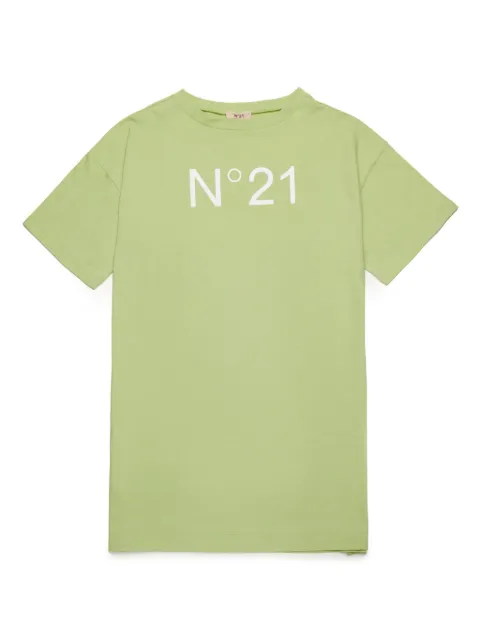Nº21 Kids تيشيرت طويل بطبعة شعار الماركة