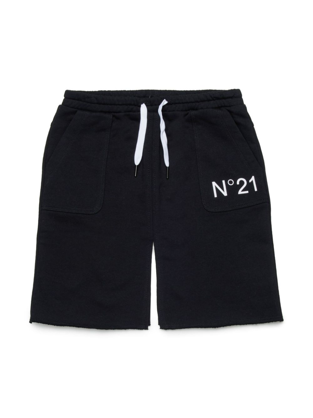 Nº21 Kids logo-print shorts - Black