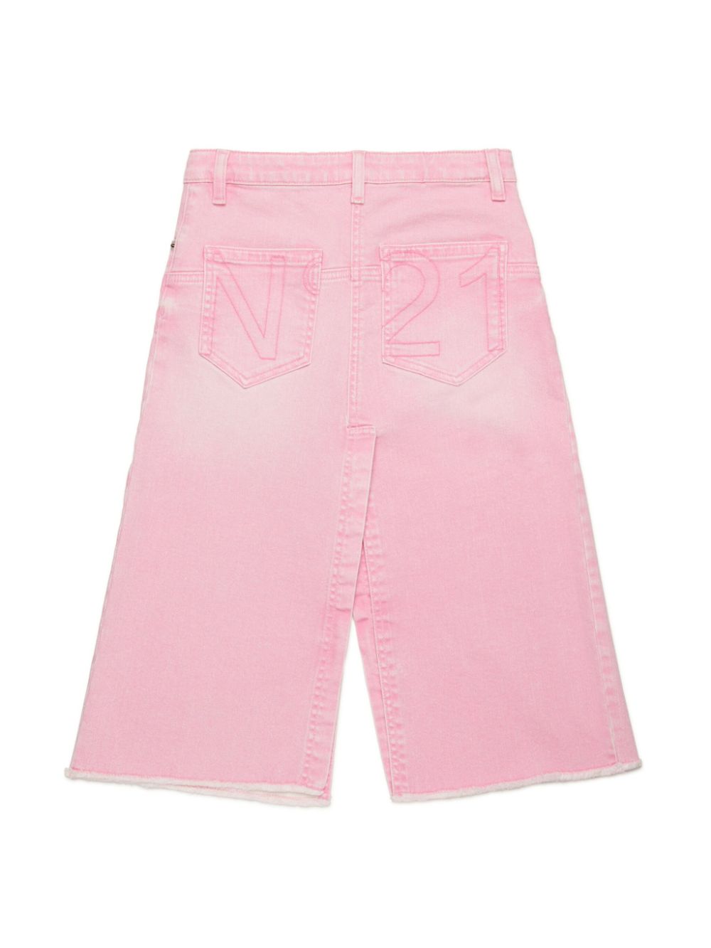 Nº21 Kids slit denim skirt - Roze